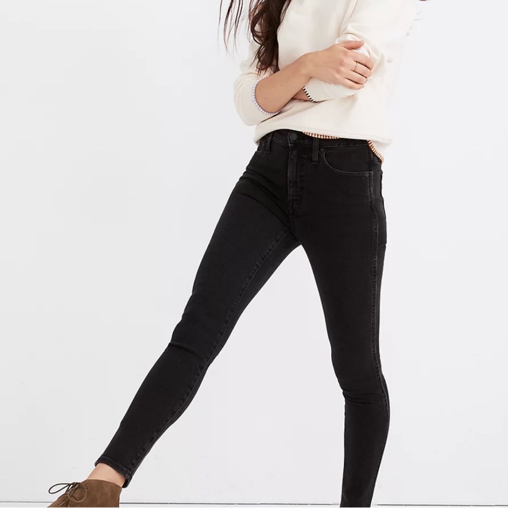 NWT- MADEWELL- black 10”high-rise skinny jeans- Size 29
